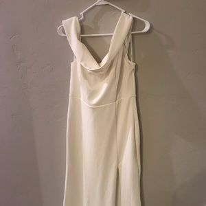 Long Lulu’s off the shoulder white dress